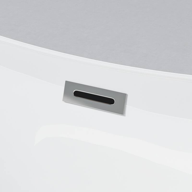 GDFStudio - Juliette Modern Freestanding Soaking Tub with Ergonomic Spa-Style Comfort - 59 "Acrylic freestanding tub