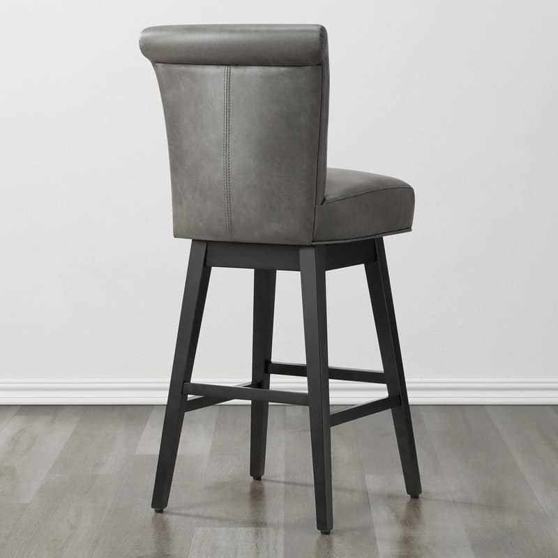 Spruce & Spring Noah Upholstered 26-inch Counter Height Swivel Barstool Set