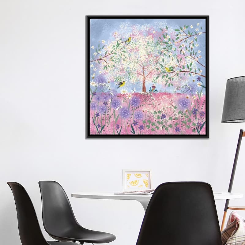 iCanvas "Periwinkle Spring Flora" by Joy Laforme Framed Canvas Print