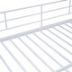 preview thumbnail 10 of 9, White Twin over Twin Size Metal Bunk Bed with Lateral Storage Ladder and Wardrobe for Kids, Boys and Girls