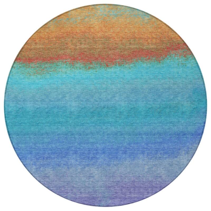 HomeRoots Ombre Transitional Rectangle Outdoor Rug