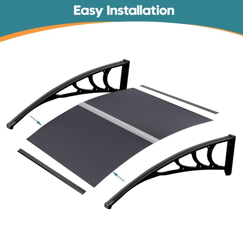 MCombo 40×120 Window Awning with Polycarbonate Board, 4012