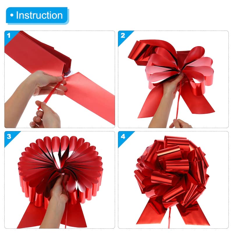18 Inch Big Car Pull Bow, Giant Gift Wrapping Bow Ribbon for Car Decor