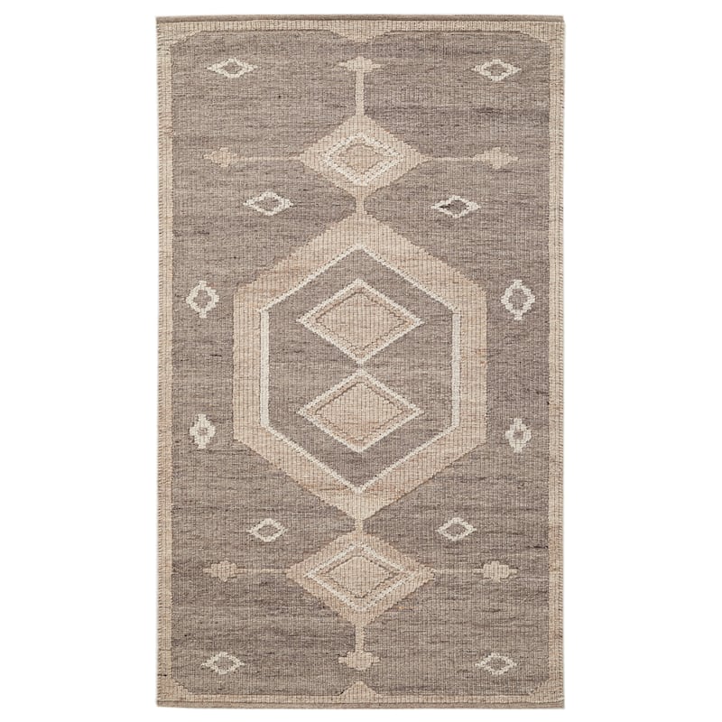Terra by Obeetee Lean Mana Neutral Rug - Lavender/Ivory - 3' x 5'