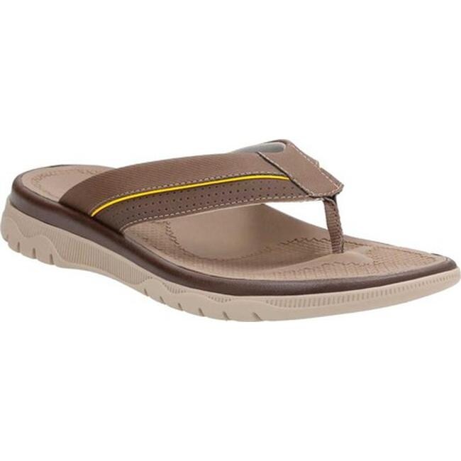 clarks flip flops mens brown