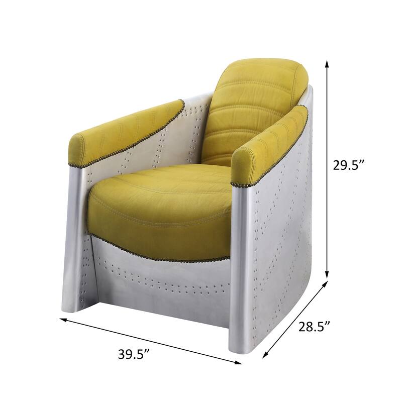 Bailee Yellow Nailhead Trim Accent Chair