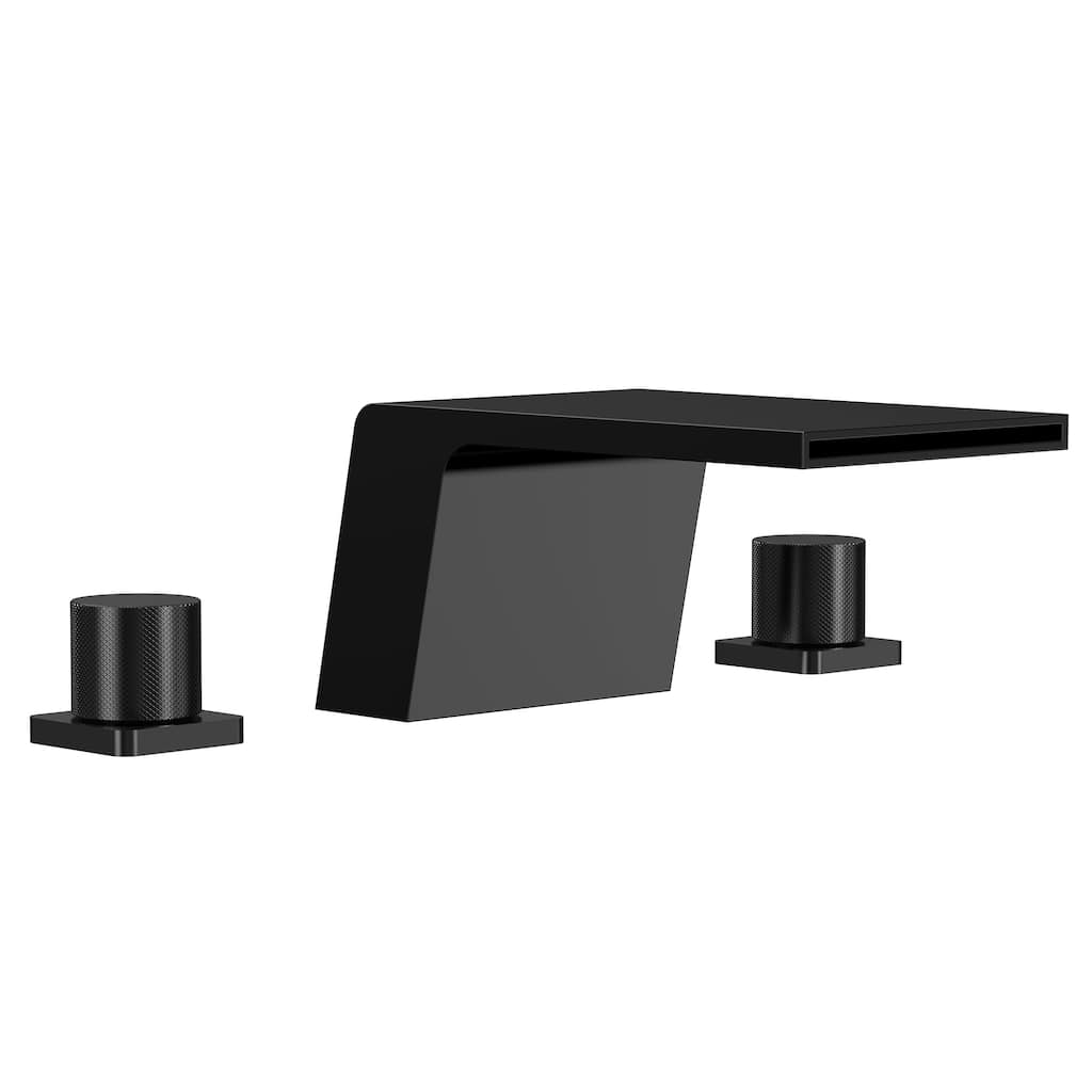 GRANDJOY Waterfall Bathtub Faucet with Two Handle and Elegant Design