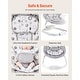 preview thumbnail 8 of 8, Light Grey Baby Swing Chair Metal Frame with 3 Gentle Swing Speeds and 3 Adjustable Seat Angles