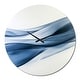 preview thumbnail 2 of 9, Designart 'Glittering Light Blue Pattern' Oversized Modern Wall Clock