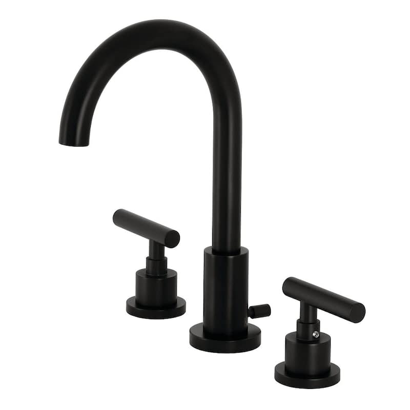 Kingston Brass Manhattan 1.2 GPM Widespread Bathroom Faucet with - Matte Black