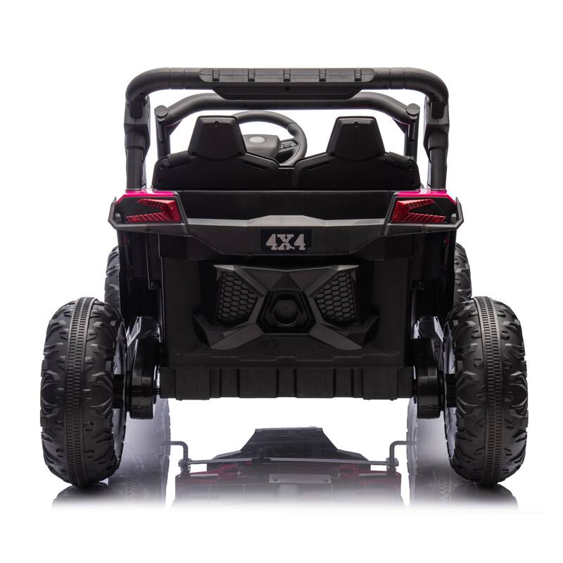 Electric Vehicle for Kids with Parent Remote Control, Ride on Car with Seat Belt, Pink Off-Road Vehicle with Battery Indicator