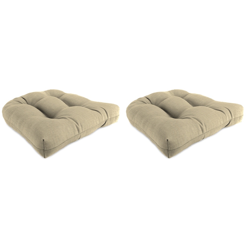 Sunbrella 18" x 18" Contoured Outdoor Wicker Seat Cushion - Set of 2 - 18'' L x 18'' W x 4'' H