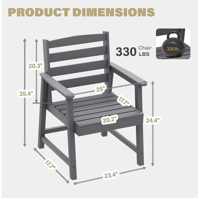 HDPE Outdoor All-weather chair, suitable for multiple scenarios