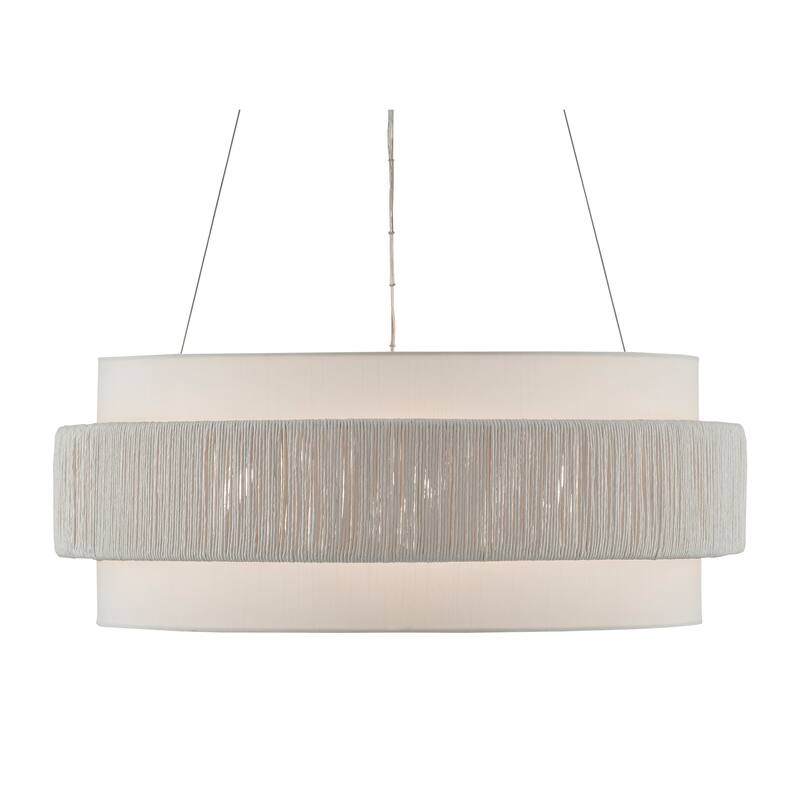 Currey & Company Rousham Chandelier - 11.75"h x 30"dia - 11.75"h x 30"dia - Beige/Sugar White