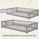 preview thumbnail 42 of 78, Twin/Full/Queen Size Floor Bed with Safety Guardrails, Toddler Floor Bed for Girls and Boys