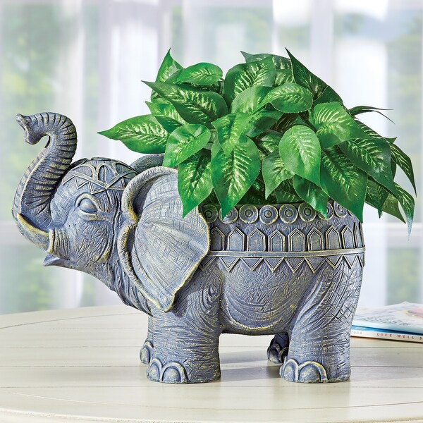 置物 Elephant Greenbrier International African Elephant Safari Animal Plastic