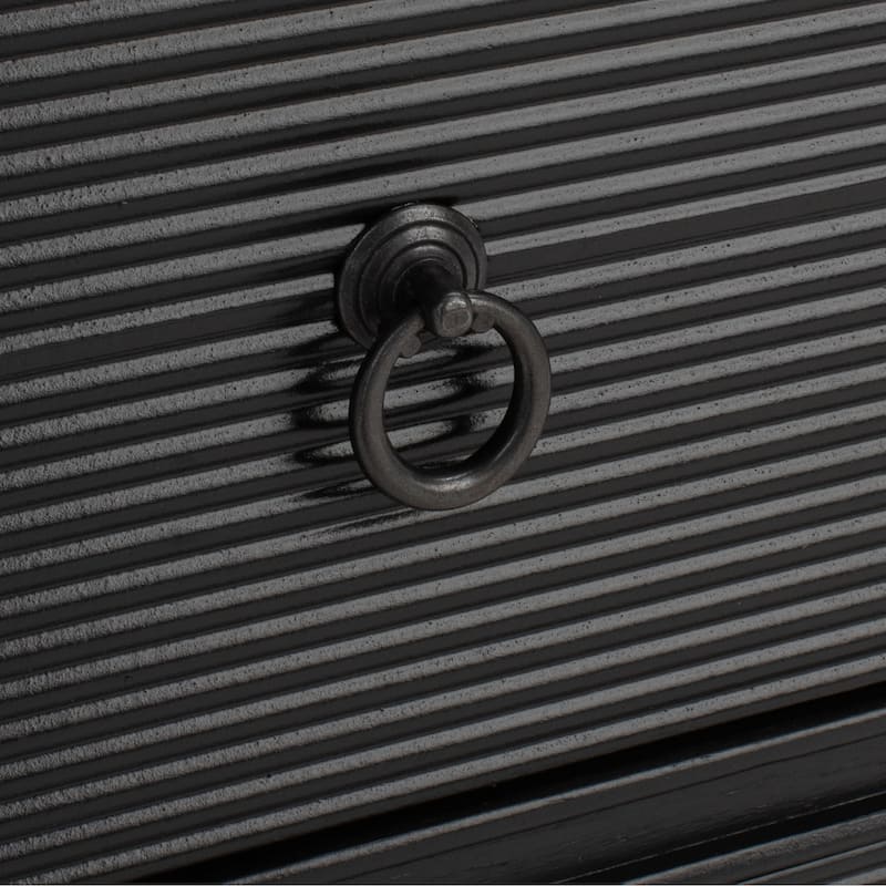 SAFAVIEH Carolyne Distressed White 2 Door 3-Drawer Sideboard. - 45" W x 11" D x 30" H - 45Wx11Dx30H