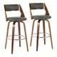 preview thumbnail 25 of 28, Carson Carrington Alingsas 30" Fixed-Height Bar Stool with Bent Wood Legs & Round Footrest (Set of 2)