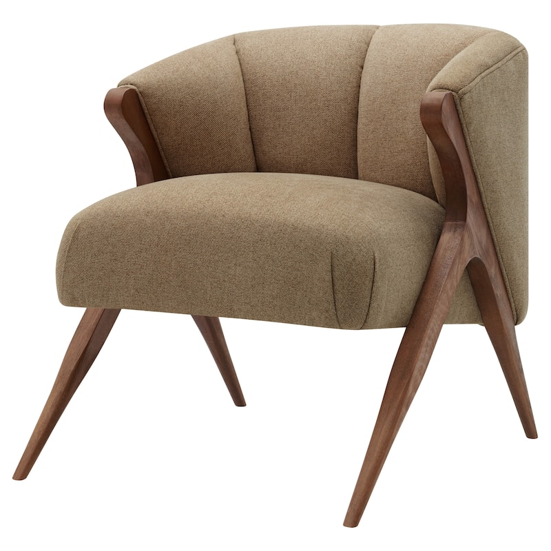 NPD Furniture Florence Vintage Mid Century Low profile Accent Chair