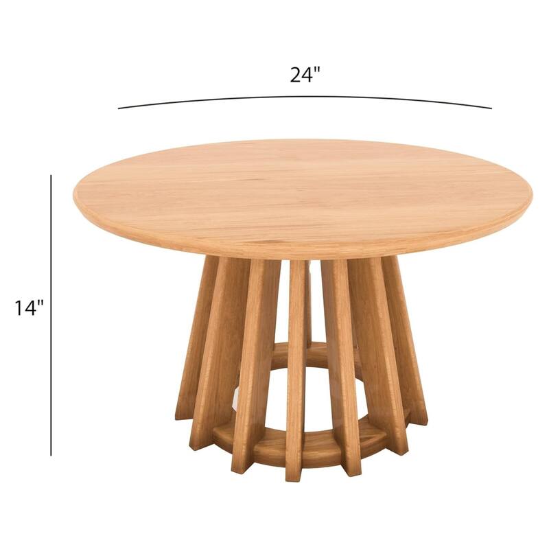 Andre Round 31" Coffee Table in Blonde by Aria Home - 31x18