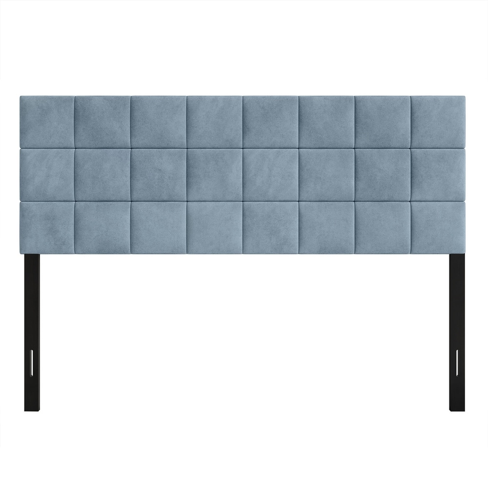 CraftPorch Square Stitching Velvet Upholstered Headboard