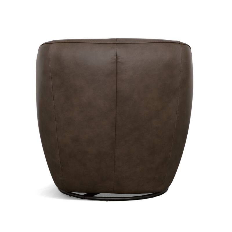Wade Brown Top Grain Leather Swivel Chair by Flexsteel