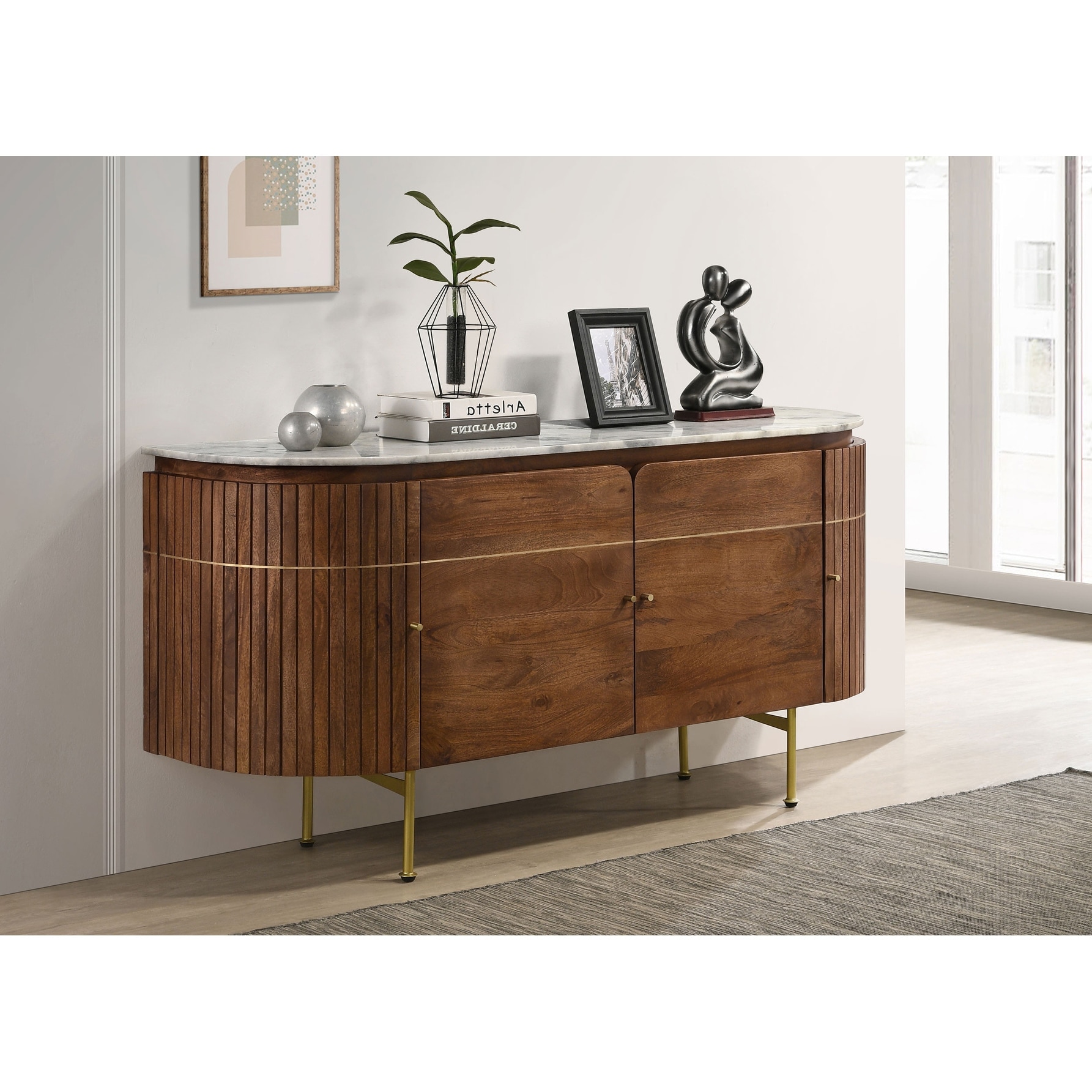 Small marble sales top sideboard