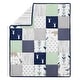 preview thumbnail 3 of 4, Sweet Jojo Designs Navy and Mint Woodsy Collection 4-piece Bumperless Crib Bedding Set