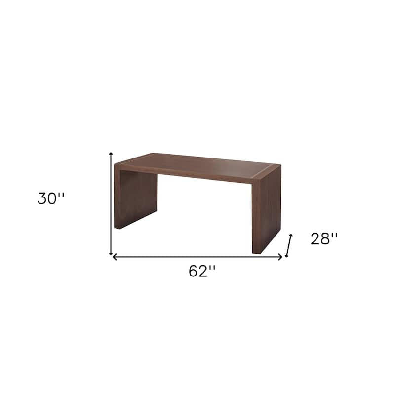 HomeRoots 62" Brown Wood Computer Desk
