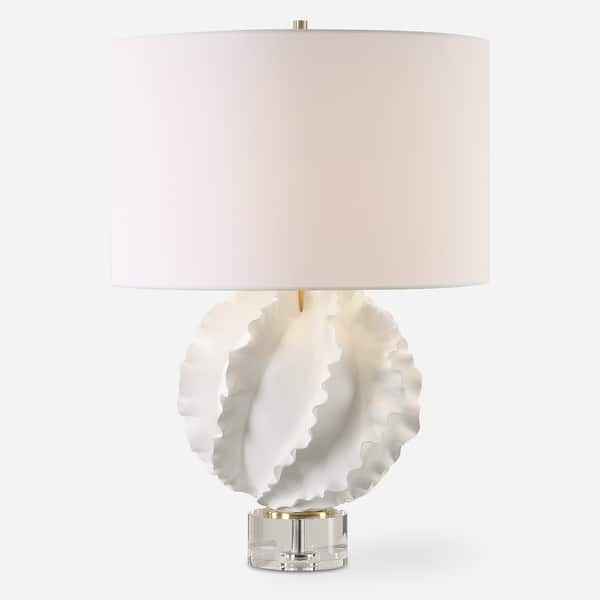 slide 2 of 7, Uttermost Saylor White Table Lamp - 27.5'' H X 19'' W X 19'' D