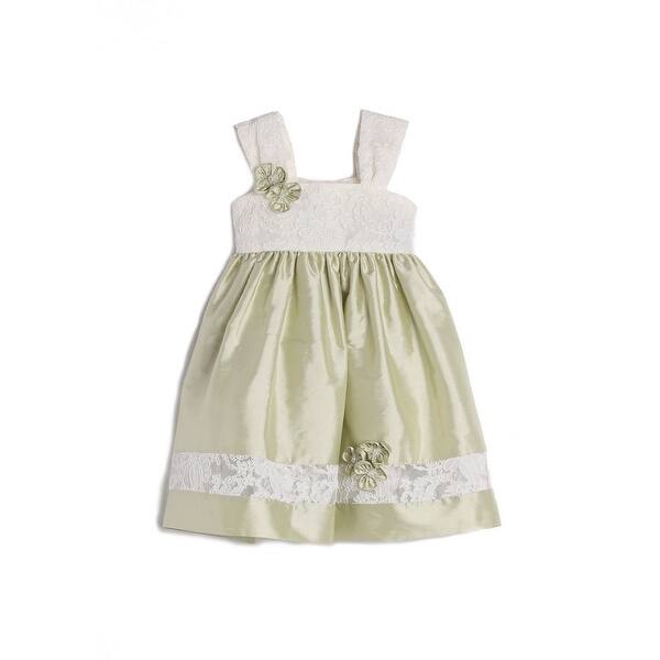 Shop Isobella Chloe Baby Girls Green Lace Strap Easter Dress 6m