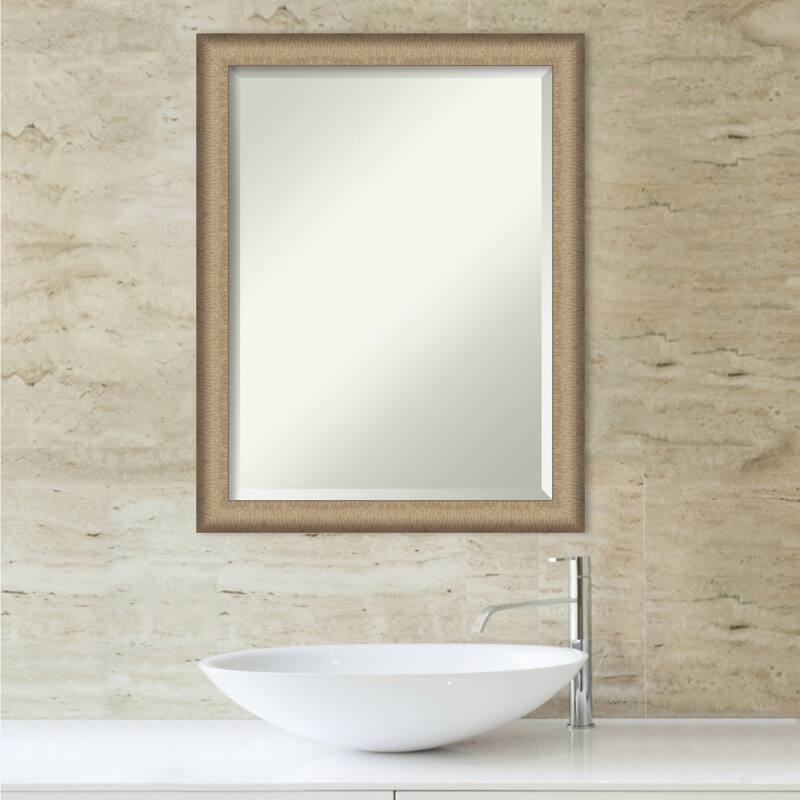 Beveled Bathroom Wall Mirror - Elegant Frame
