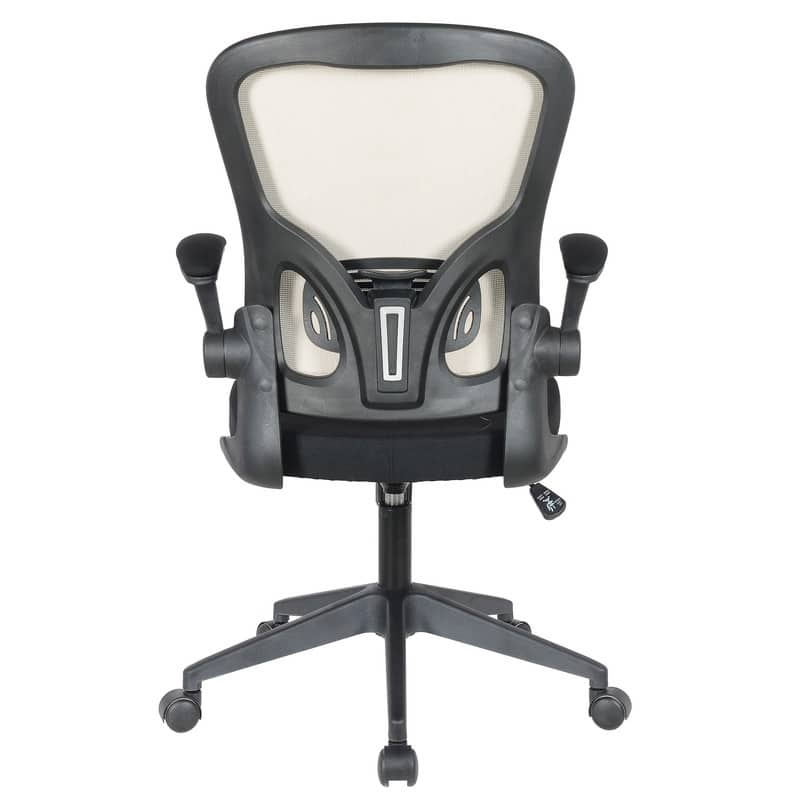 Newton Modern Mid-Back Mesh Office Chair with Flip-Up Arms, Adjustable Height, Tilt Lock, Swivel Wheels Desk Chair