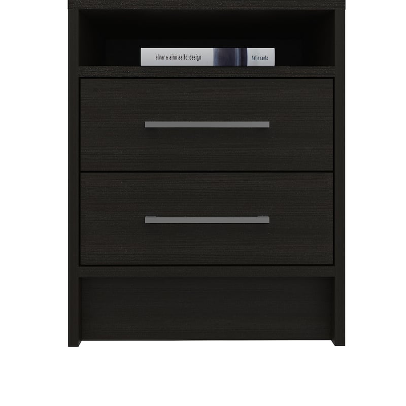 Philadelphia Nightstand with Two Drawers and Concealed Shelf