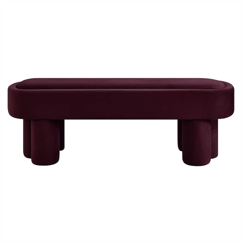Mossi Oval Performance Velvet Accent Bench