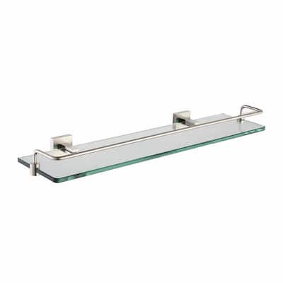 KRAUS Aura Bathroom Shelf with Railing in Brushed Nickel