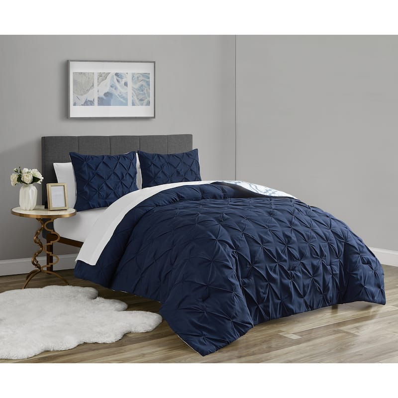 Geo Navy Reversible 3 piece comforter set