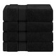preview thumbnail 4 of 60, American Soft Linen, Salem Luxury 4 Pack Washcloth Set, %100 Combed Cotton, 13 x 13 Washcloths Black