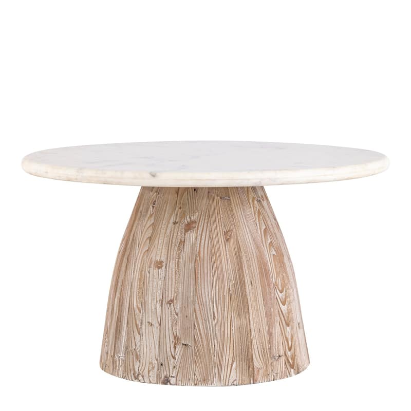 Round Coffee Table with Marble Top - 31"