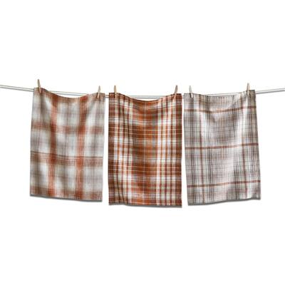 All Is Calm Woven Dishtowel Set of 3 Multicolor Cotton Kitchen Towels Machine Wash 26 x 18 Inches Everyday Use