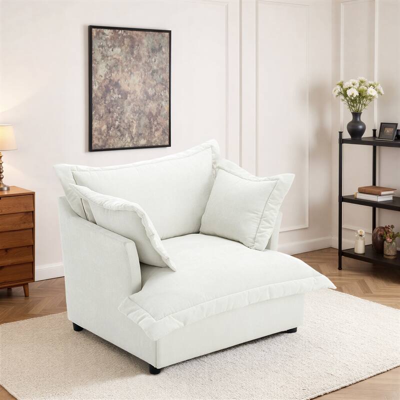 Double Layer Cushion Comfy Cloud Modular Sectional Sofa Couch Ottoman