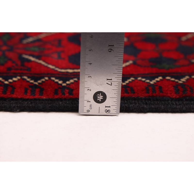 ECARPETGALLERY Hand-knotted Finest Khal Mohammadi Red Wool Rug - 2'8 x 6'8