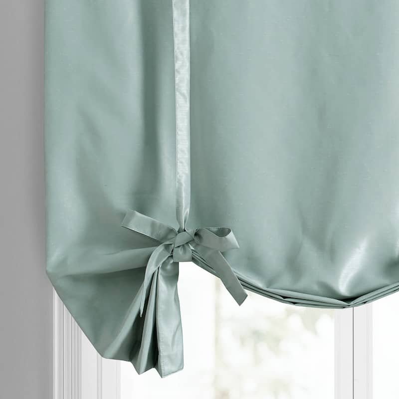 Exclusive Fabrics Vintage Textured Faux Dupioni Silk Tie-Up Window Shade (1 Panel)