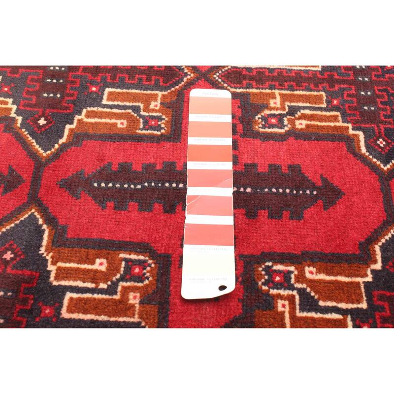 ECARPETGALLERY Hand-knotted Teimani Red Wool Rug - 4'6" x 6'0"