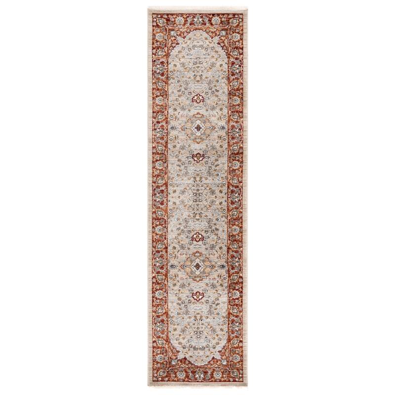 SAFAVIEH Lauren Ralph Lauren Metanet Transitional Rug - 2' x 8' Runner - Beige/Rust