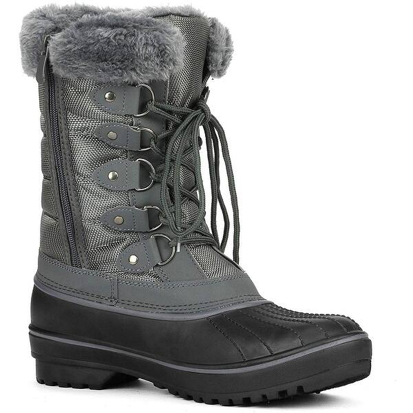 Shop Dream Pairs Women S Warm Faux Fur Lined Mid Calf Winter Snow
