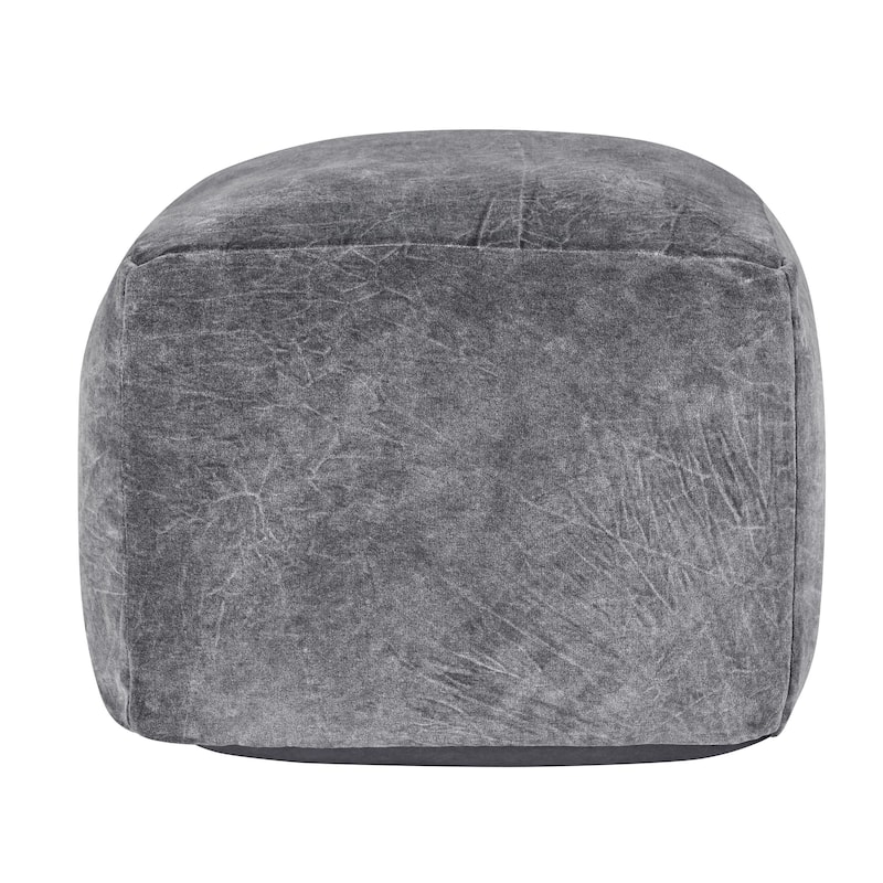 Villa by Classic Home Heirloom 18" Velvet Pouf