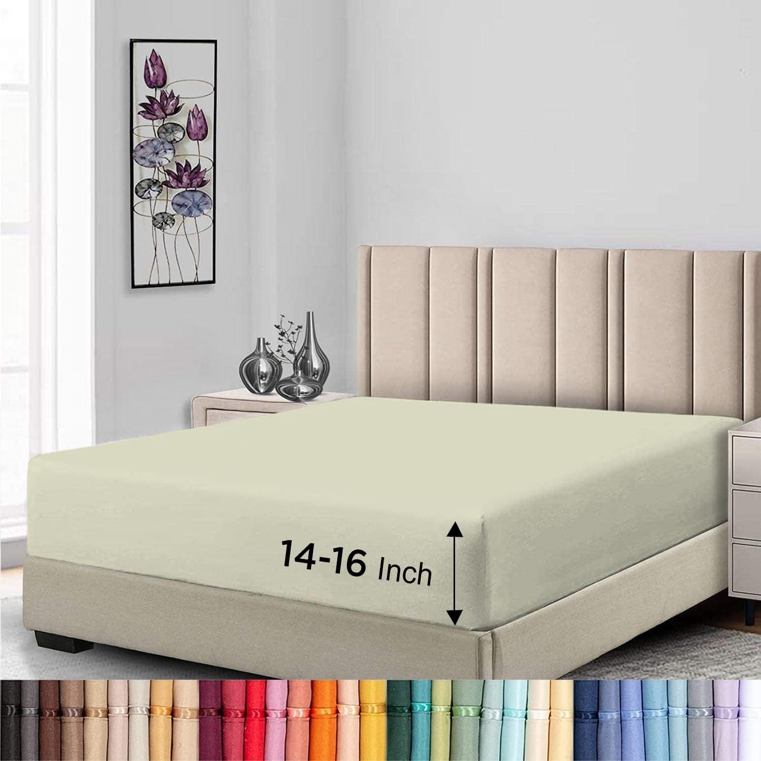 Lavish Touch Cotton TriBlend 1250 TC Fitted Sheet On Sale Bed Bath Beyond 39997874