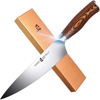 Tuo Cutlery 8" Chef Knife,HC Steel,Pakkawood Handle,FieryPhoenixSeries