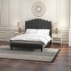 preview thumbnail 14 of 55, Tufted Upholstered Platform Bed with Sturdy Center Legs and Elegant Headboard for Bedroom by HULALA HOME